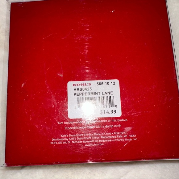 Red snowman set of four new unused in package coasters - Picture 3 of 3